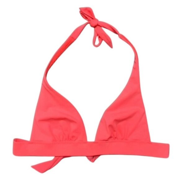 Victoria's Secret Triangle Bikini Top Halter tie Coral Pink Y2k 2000s Size XS - Picture 2 of 15